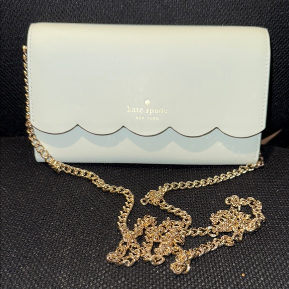 NWT $249 Kate Spade Wallet on Chain Smooth Leather Lime Sherbet Gemma - Picture 1 of 3